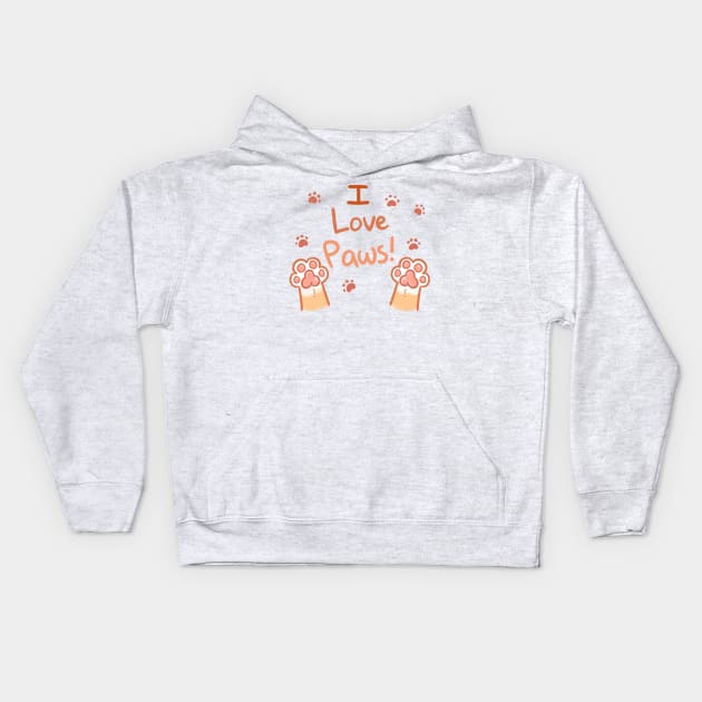 I love paws! Kids Hoodie by Kipaki